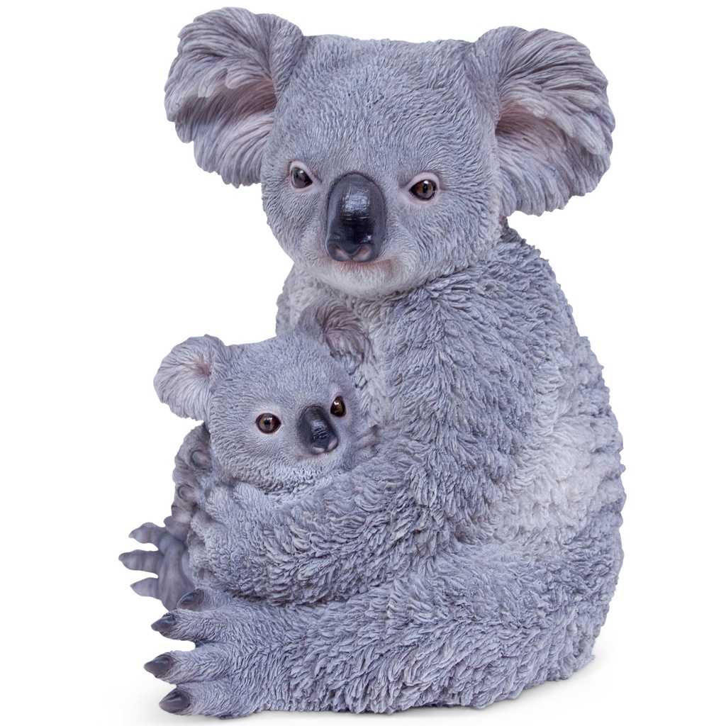 [11154079] Koala + baby sculptuur in polyresin (21x19h26cm)