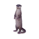 Stehender dekorativer Otter in Polyresin (17x12h34cm)