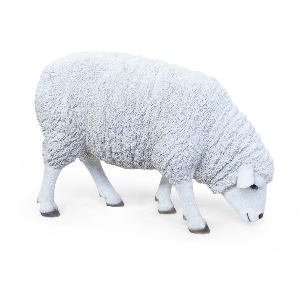 [11154101] Sculpture de mouton en résine – Réalisme saisissant et charme rural (81x40h56cm)