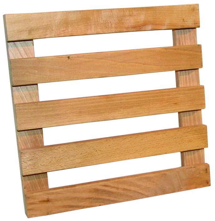 Square wooden rolling platform (35x35cm)