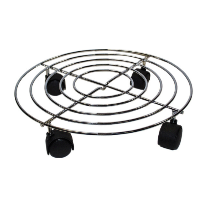 PLATEAU ROULETTES METAL ROND