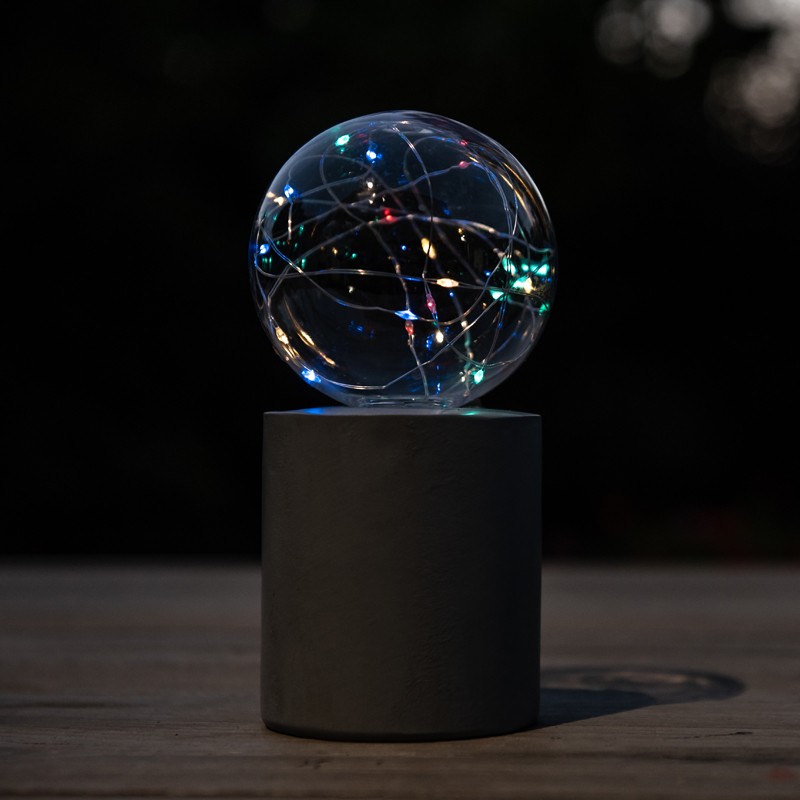 [70702687] Lampe solaire décorative Nordic – design épuré et lumière douce (Ø10h19cm)