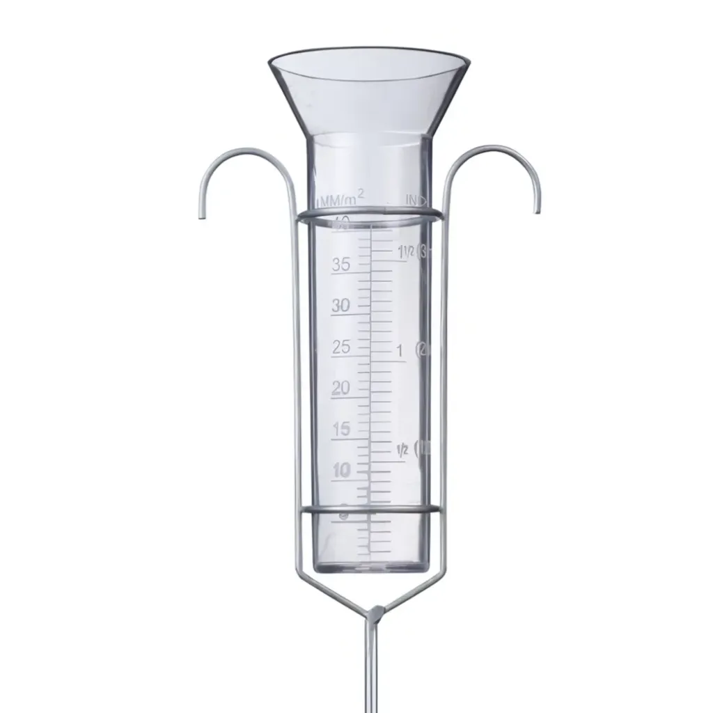 [70709075] Pluviomètre décoratif en métal – design spiralé (h94cm)