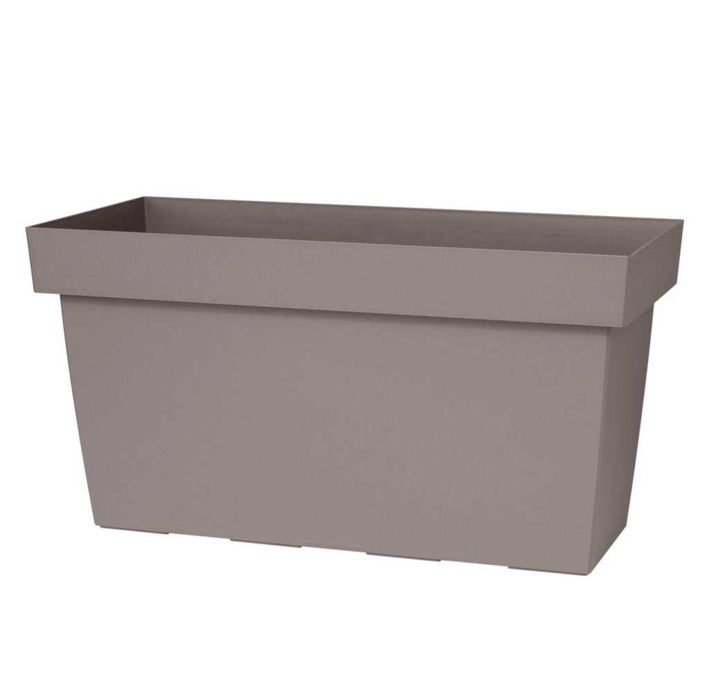 [02134107] Star Rectangle XXL Pflanzkübel – ohne Löcher, stabil (80x37xH42cm) (Taupe)