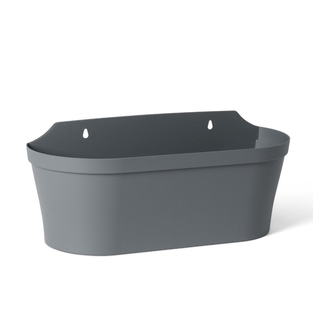 [05230139] Happy muurpot – met waterreservoir (39x15xH14cm) (Antraciet)