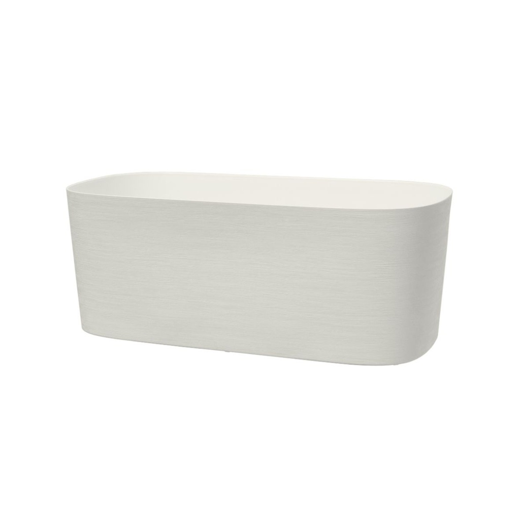 [08310401] Green Care RESPECT bloembak – gerecycled met waterreservoir (50x17xH19cm) (Wit)