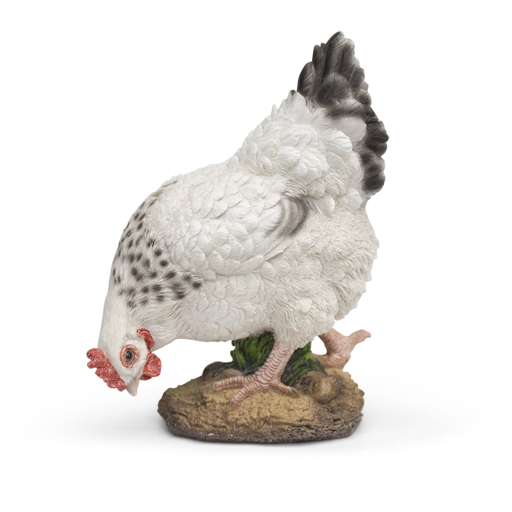 Decorative hens in polyresin – 4 colours to choose (20x13xH27cm)