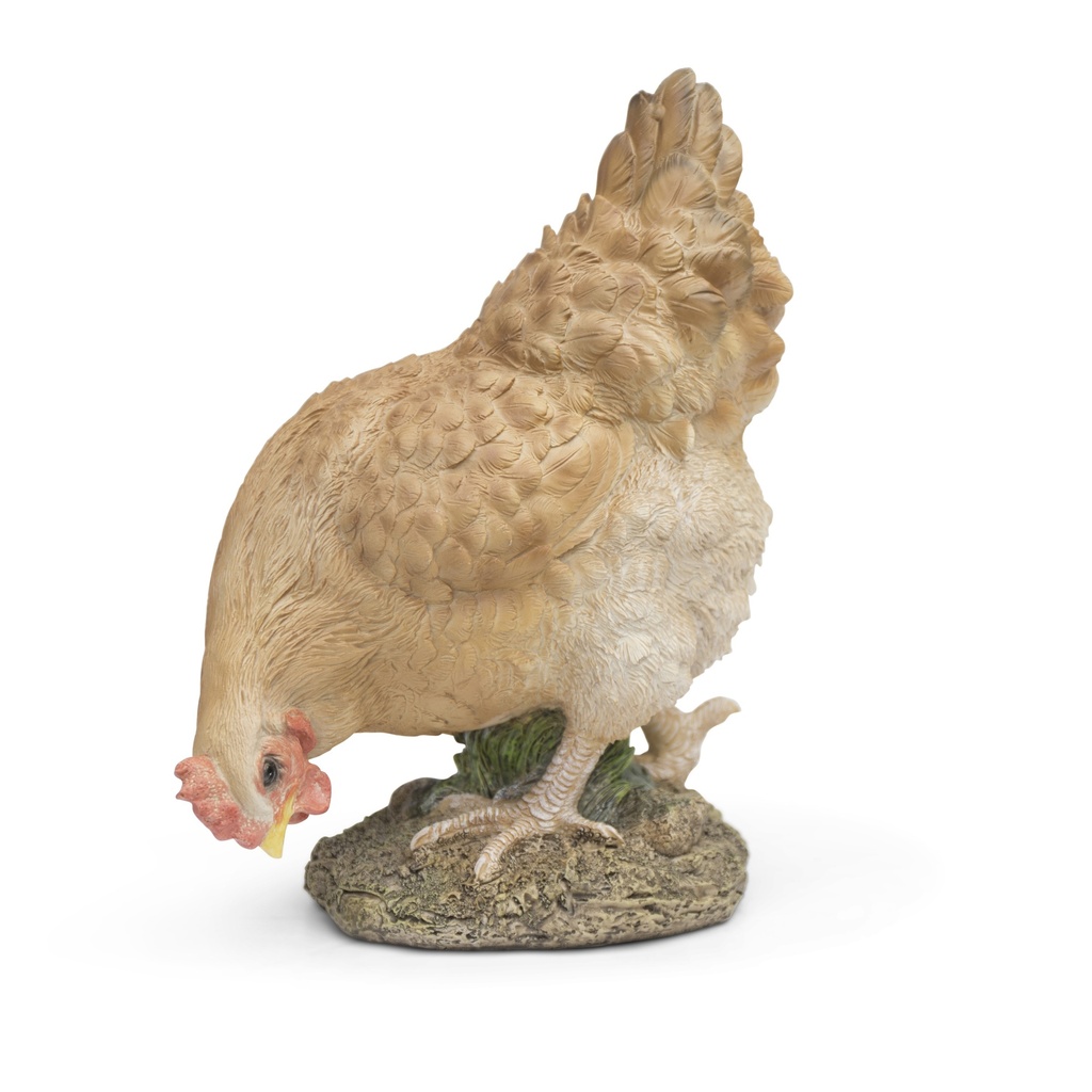 Poules décoratives en résine – 4 coloris au choix (20x13xH27cm)