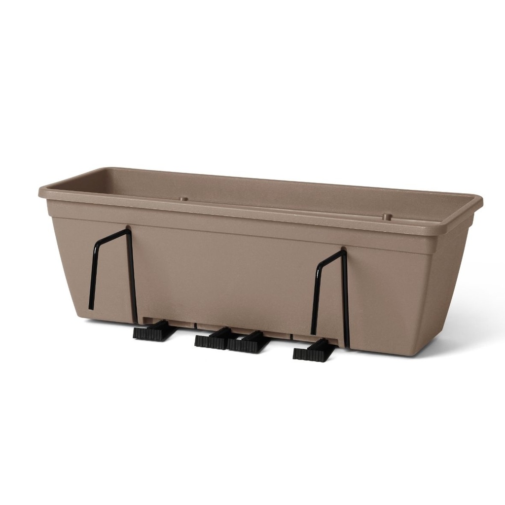 [12228507] Balconnière Smart avec réserve d’eau intégrée (50x20xH16cm) (Taupe)