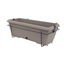 Teramo balkonbak kit – steeneffect afwerking, reservoir + steun (50x20xH16,7cm)