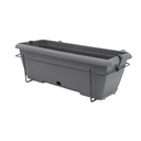 Teramo balkonbak kit – steeneffect afwerking, reservoir + steun (50x20xH16,7cm)