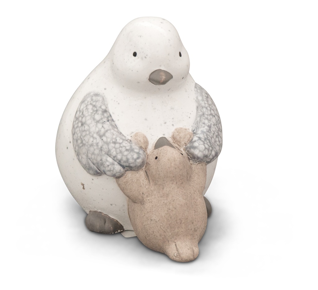 WEB-CERAMIC BIRD WITH BABY