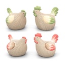 WEB-CERAMIC ROOSTER & HEN DECO