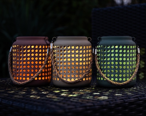 WEB-SOLAR LANTERN GROOVE Ø12h16cm