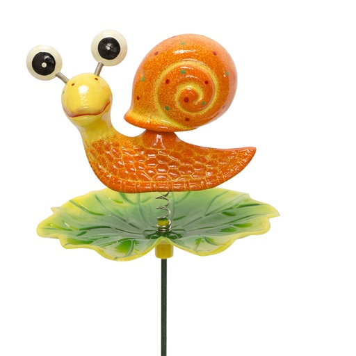WEB-METAL STAKE ANIMAL ON LEAF 10X10H49