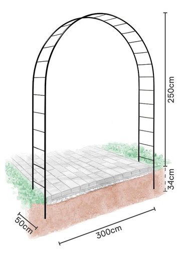 Garden arch New York 300×50 H284cm