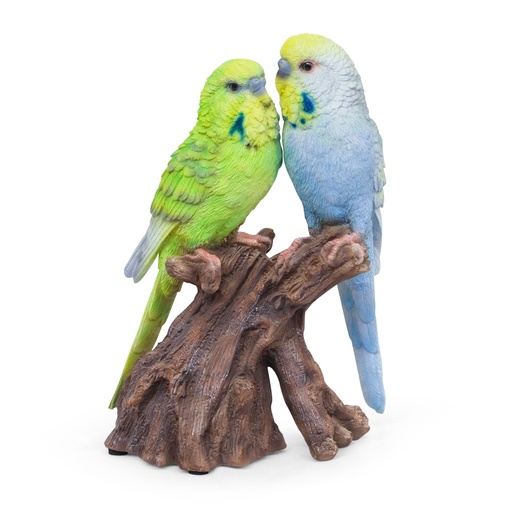 [11154033] POLYRESINE PERRUCHE COUPLE