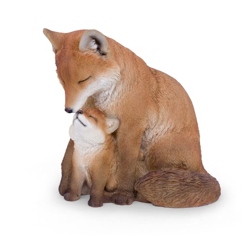 [11154099] STATUE RENARD AVEC RENARDEAU