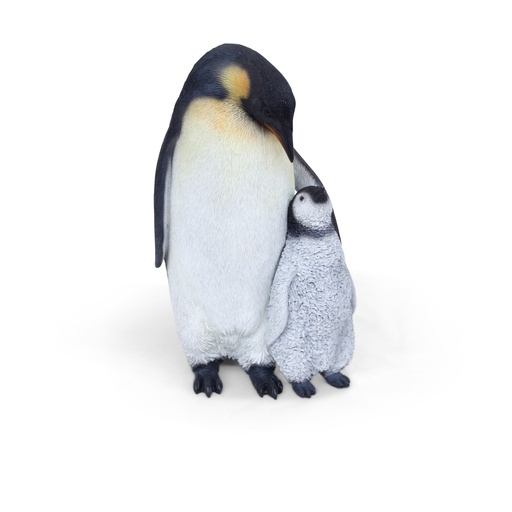 [11154142] POLYRESINE PINGOUIN + BEBE