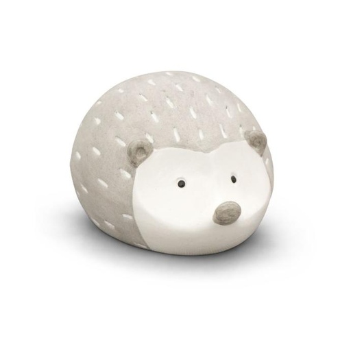 [69500303] CERAMIC HEDGEHOG WHITE-GREY