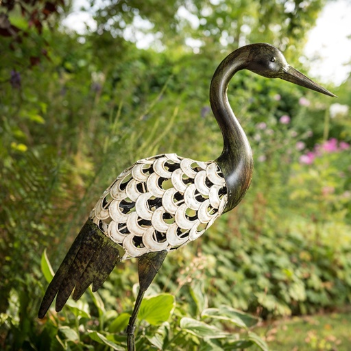 [70701567] METAL CRANE WHITE